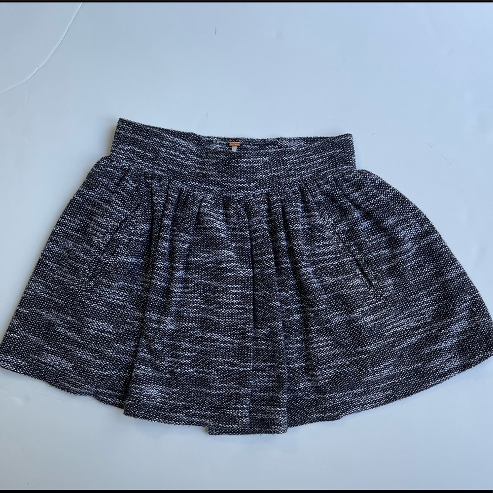 Free People Tweed A-Line Mini Skirt